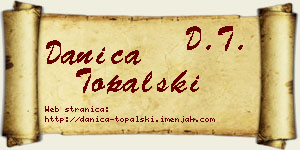 Danica Topalski vizit kartica